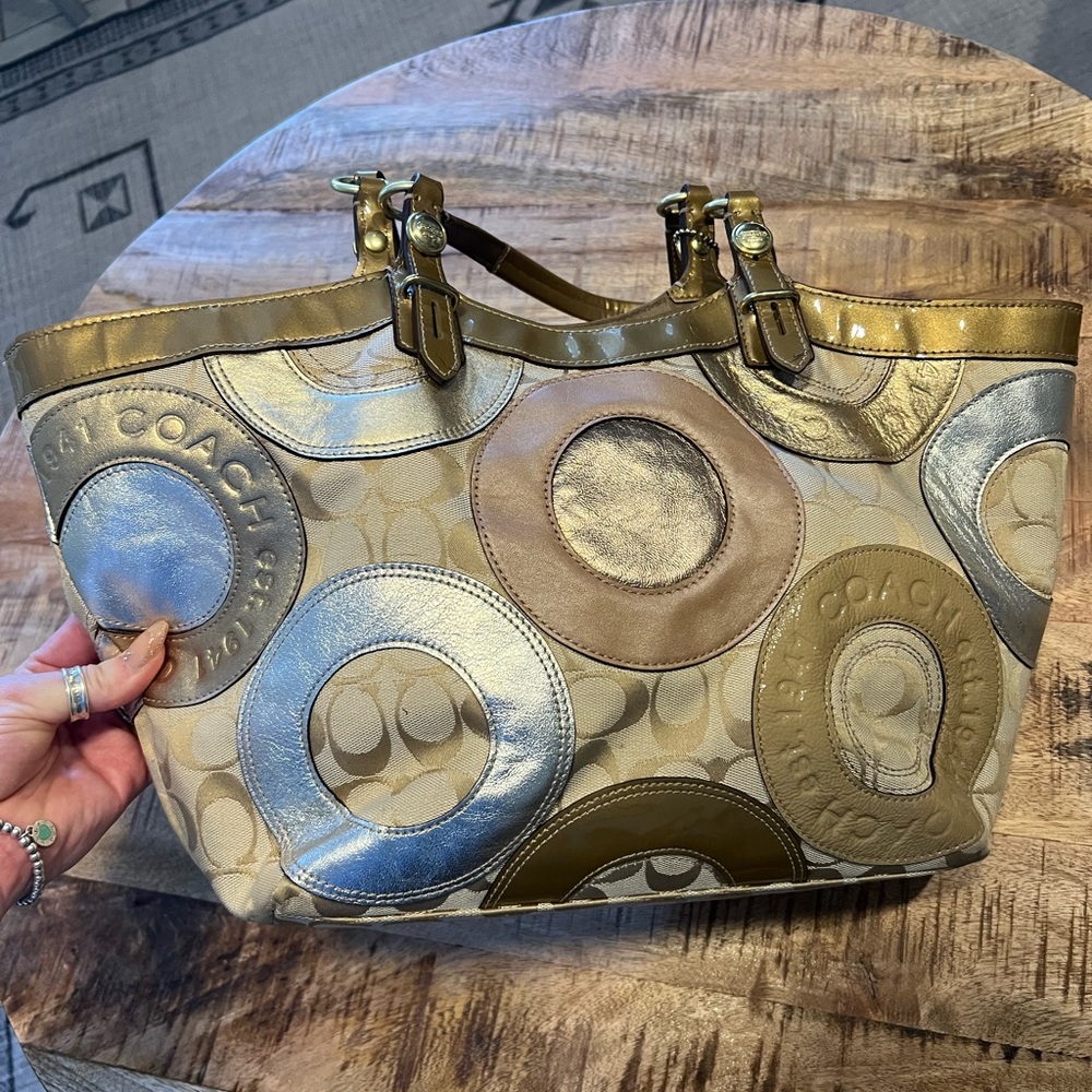 Coach Bag with Duster EUC